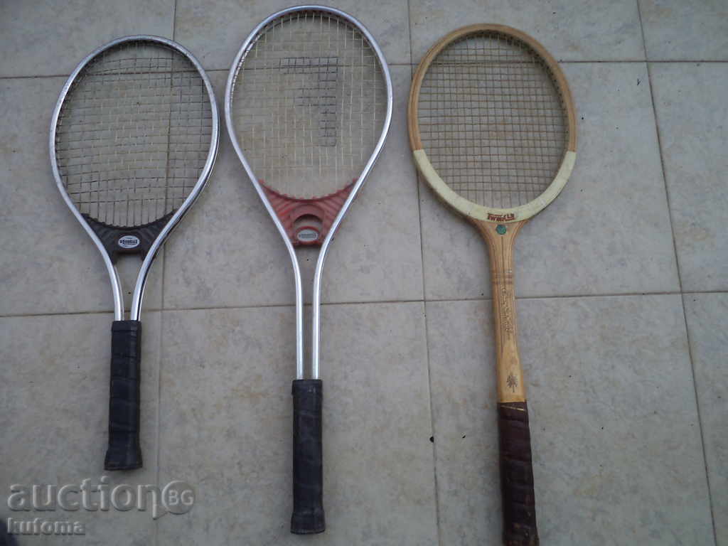 THREE TENNIS RACKS with price 44.99 BGN | € 23.00 THREE TENNIS RACKS with price 44.99 BGN | € 23.00