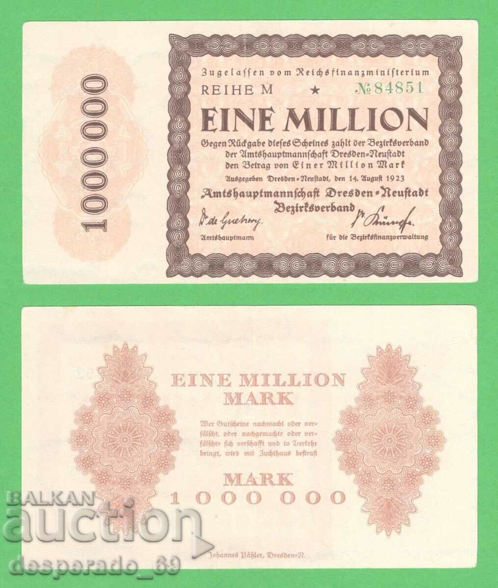 (¯`'•.¸ГЕРМАНИЯ (Dresden-Neustadt) 1 милион марки 1923 '´¯)