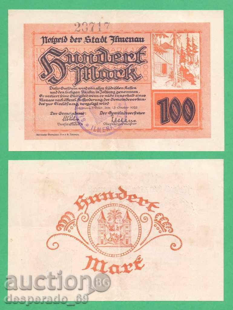 (¯` '• .¸GERMANIYA (Ilmenau) 100 mărci 1922.. •' '°)