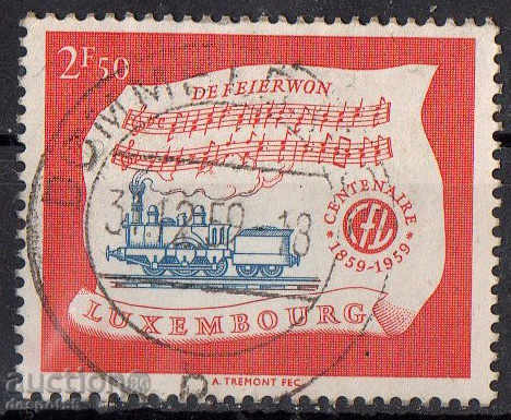 1959 Luxembourg. 100 χρόνια σιδηροδρομικών μεταφορών.