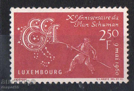 1960 Luxembourg. 10 από την αρχή του «Σχεδίου Schuman».