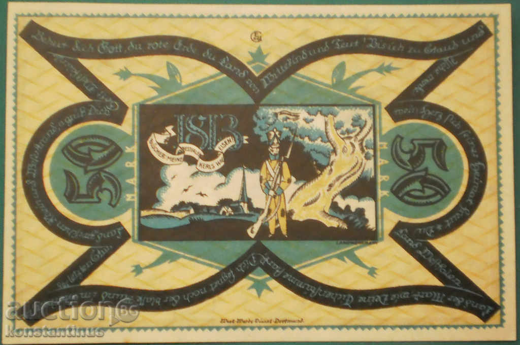 Germania Varietate Dortmund 50 Marki 1922 UNC Rare cu preț € 10.74 | 21.01 BGN