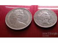 Lot de Marea Britanie 2 x 10 pence