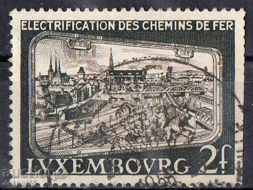 1956 Luxembourg. Ηλεκτροδότηση των σιδηροδρόμων.