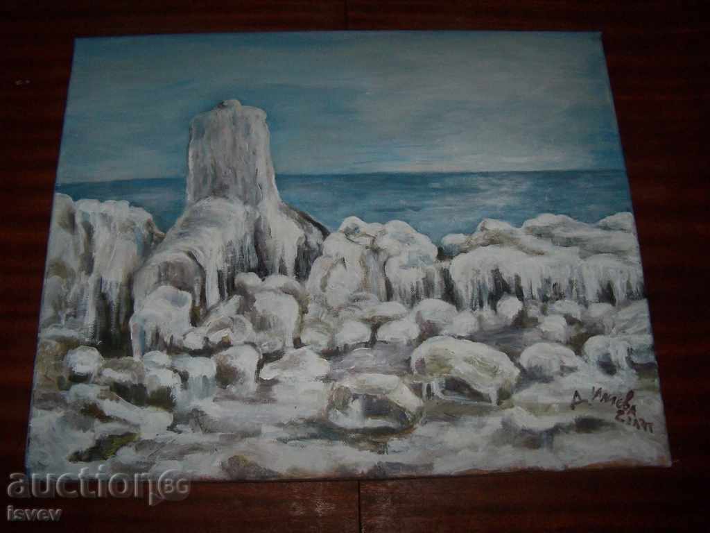 «Χειμώνας Beach» ζωγραφικής του καλλιτέχνη Ντεσισλάβα Ilieva