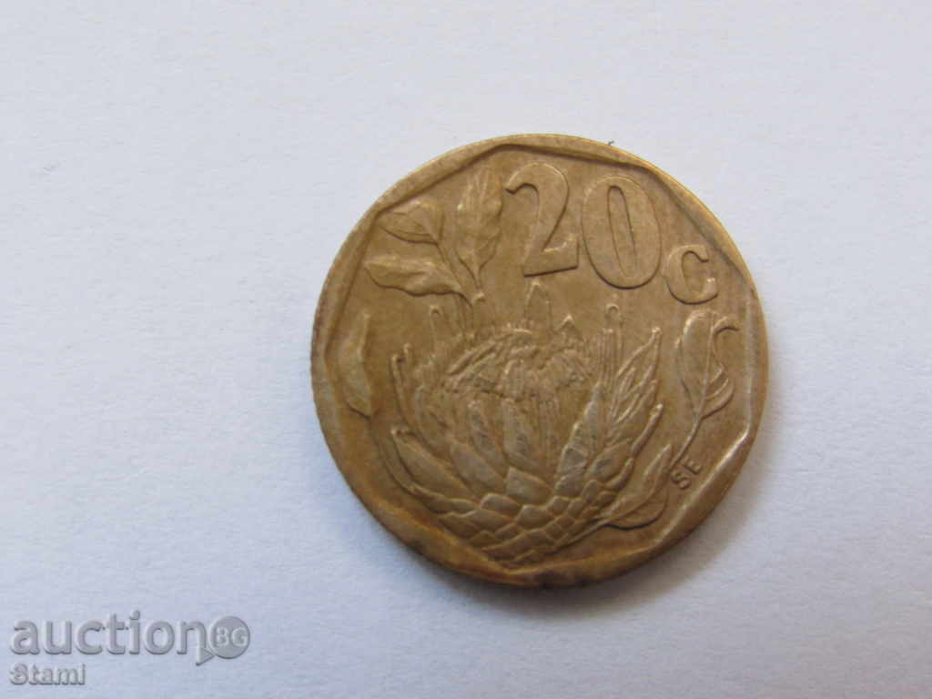 South Africa - 20 cents, 1993 - 219 D with price 1.50 BGN | € 0.77 South Africa - 20 cents, 1993 - 219 D with price 1.50 BGN | € 0.77