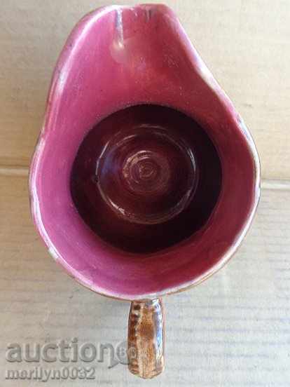 Δημοπρασία Κανάτα με γλάσο mazholika, Κύπελλο τέλη του 19ου αιώνα Δημοπρασία Κανάτα με γλάσο mazholika, Κύπελλο τέλη του 19ου αιώνα