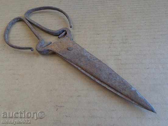 Old forged scissors, knife, wrought iron - 7 Old forged scissors, knife, wrought iron - 7