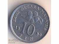 Malaysia 10 cents 1990