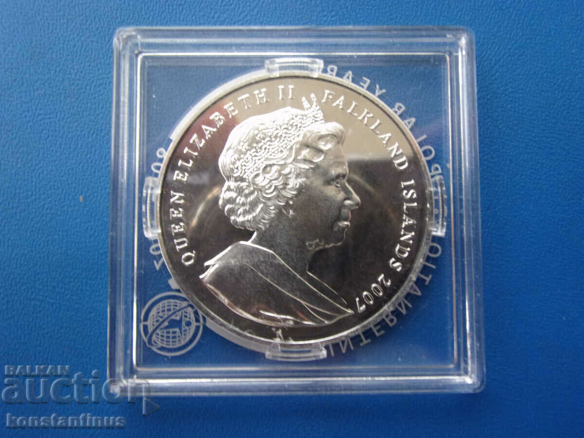 Licitație Falkland 1 Krone 2007 UNC Foarte rar Licitație Falkland 1 Krone 2007 UNC Foarte rar
