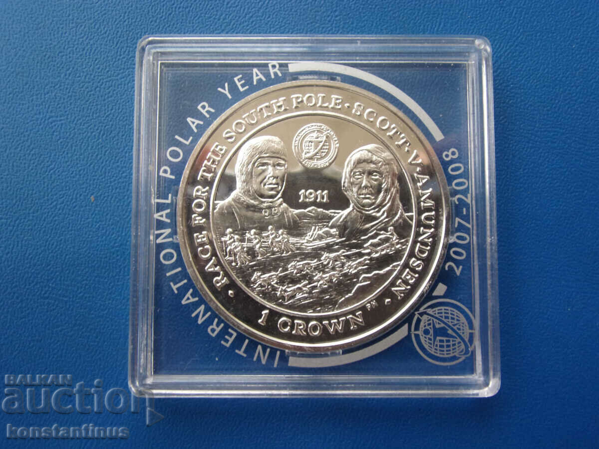 Falkland 1 Krone 2007 UNC Very Rare