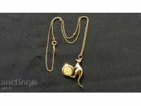 Gilded lancet with pendant - 23k