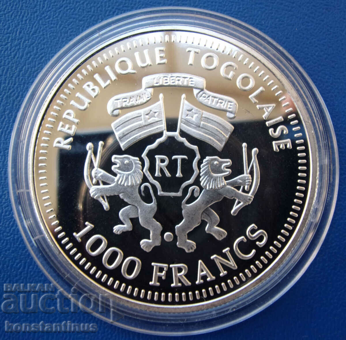 Togo 1000 Franci 2007 UNC PROOF Rar cu preț € 51.13 | 100.00 BGN Togo 1000 Franci 2007 UNC PROOF Rar cu preț € 51.13 | 100.00 BGN