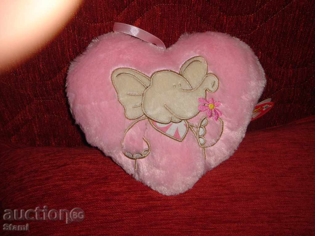 Heart, a plush toy with a sound for St. Valentine, new