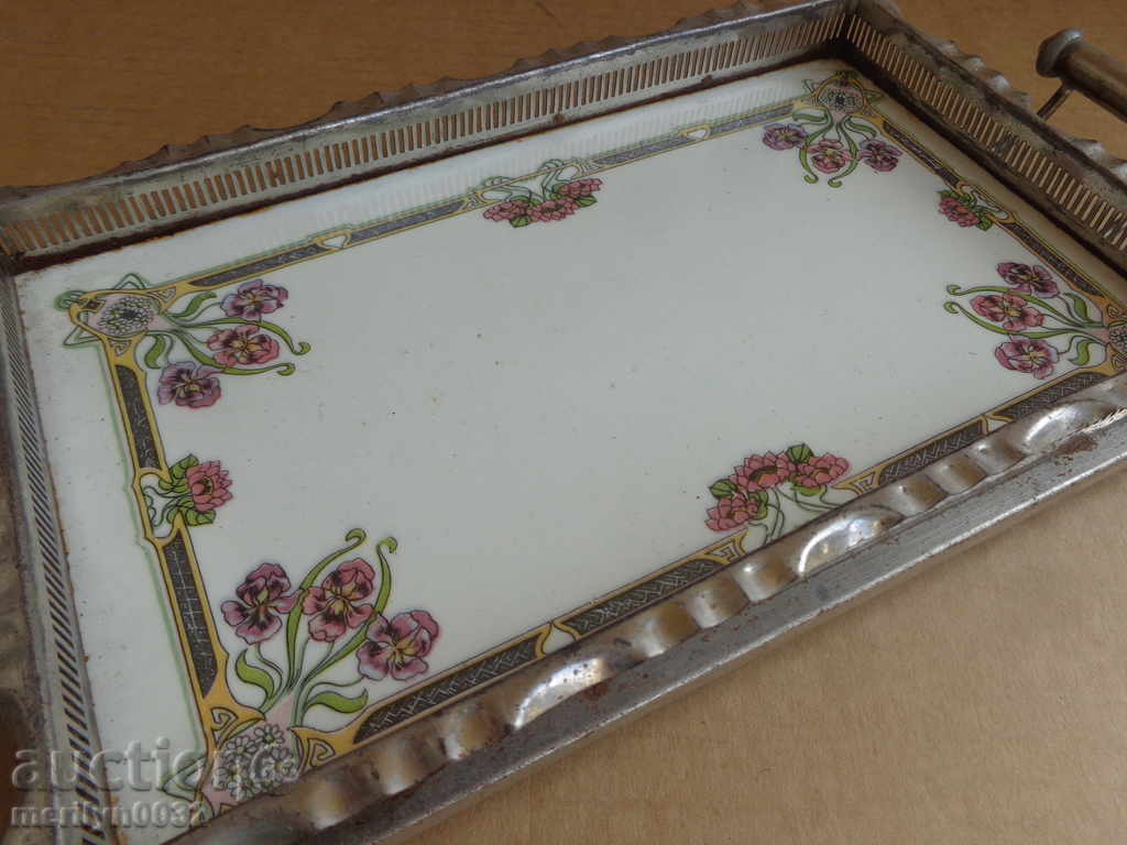 Old tray, porcelain, early 20th century tea - 6 Old tray, porcelain, early 20th century tea - 6