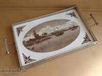 Old tray, porcelain, early 20th century tea