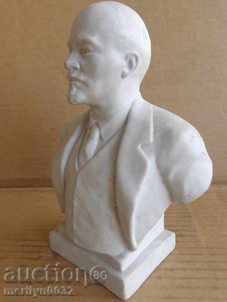 Porcelain bust Lenin, figure, plastic, porcelain statuette - 5 Porcelain bust Lenin, figure, plastic, porcelain statuette - 5