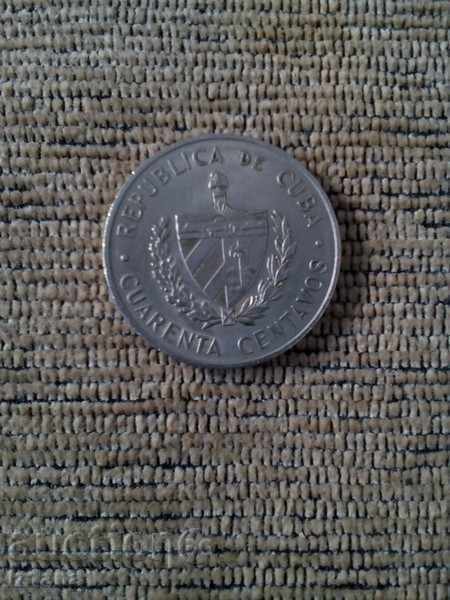 Κέρμα CUARENTA centavos 1962
