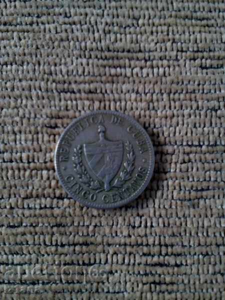 Coin CINCO centavos