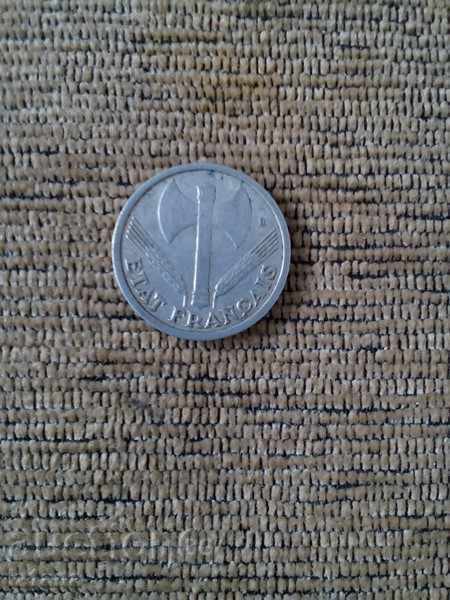 Coin 1 FRANK 1943 with price 6.00 BGN | € 3.07