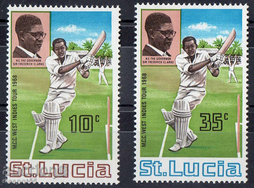 1968. St. Lucia. Коледа '67. Крикет.