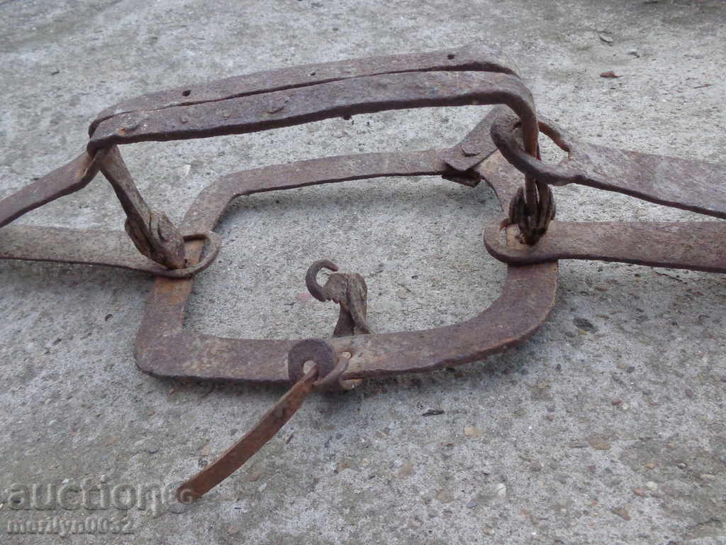 Old hand forged trap, wrought iron with price 68.00 BGN | € 34.77 Old hand forged trap, wrought iron with price 68.00 BGN | € 34.77