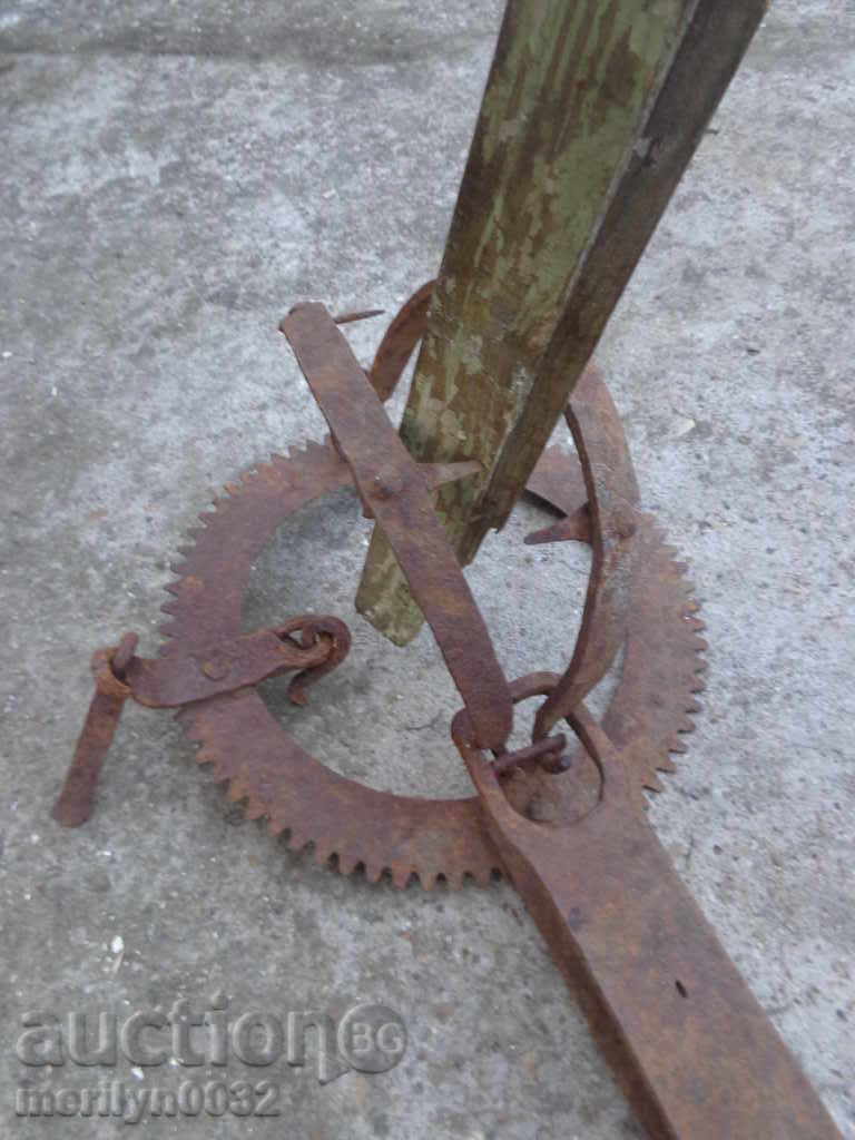 Delivery of Old hand forged trap, wrought iron