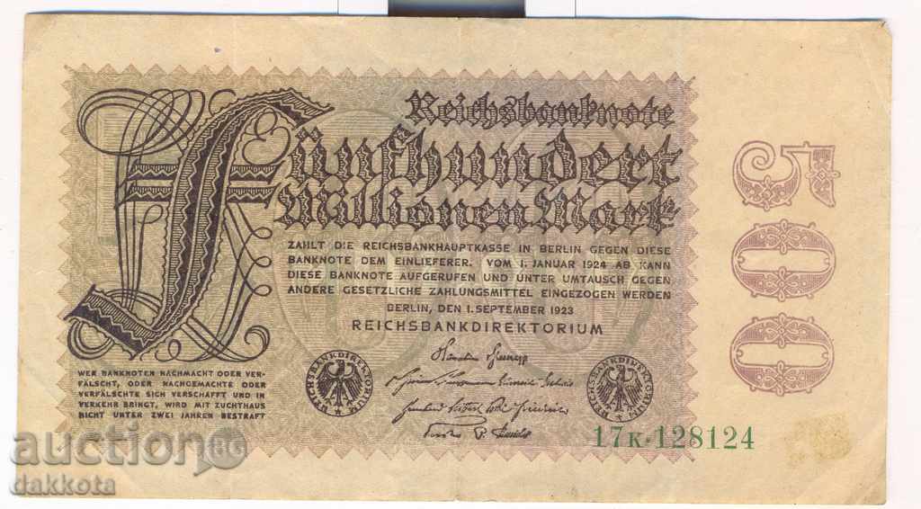 Germany 500 million marks 1923 year