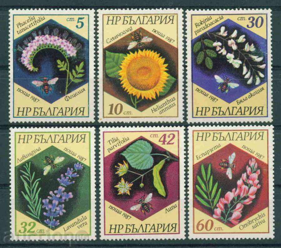 3608 Βουλγαρία 1987 - μέλισσες και τα φυτά μέλι **