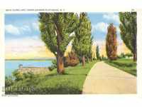 Антикварна пощенска картичка САЩ - Езеро Шамплейн