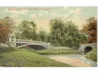 Антикварна пощенска картичка САЩ - Сен Луис, парк и мост