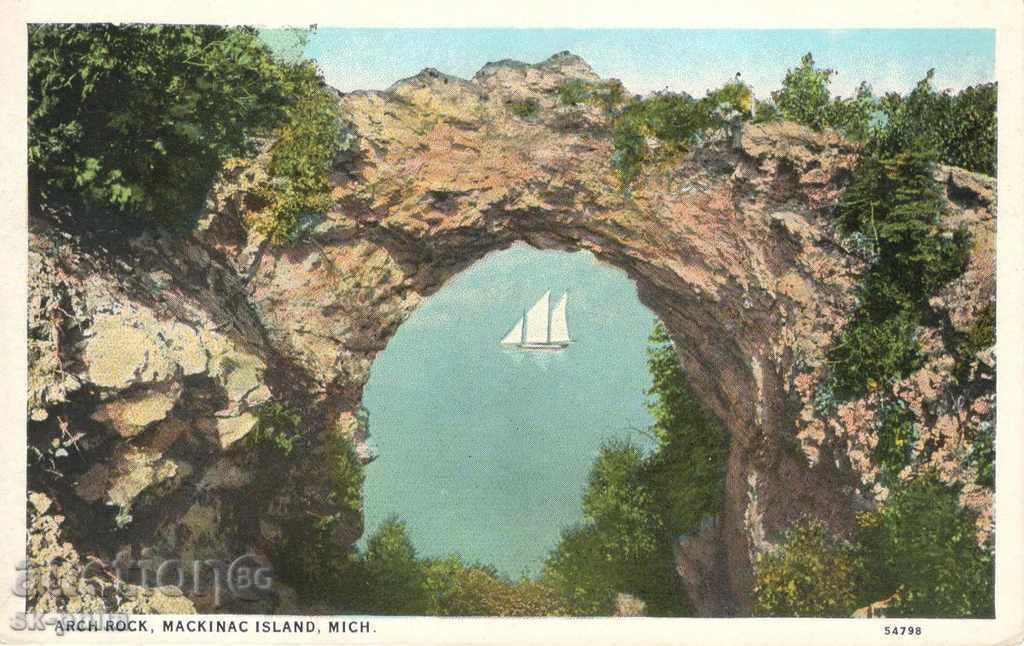carte poștală Antique Statele Unite ale Americii - Insula Makkinak, Michigan
