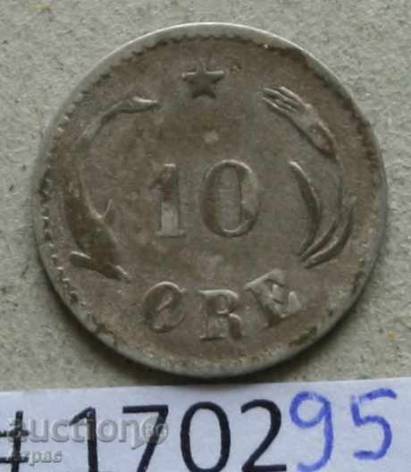 10 pp 1875 Denmark - silver