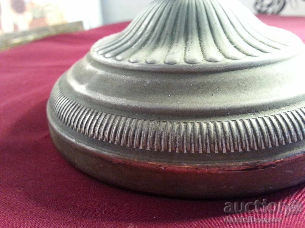 Auction Large Massive Silver-Plated French Candlestick Auction Large Massive Silver-Plated French Candlestick