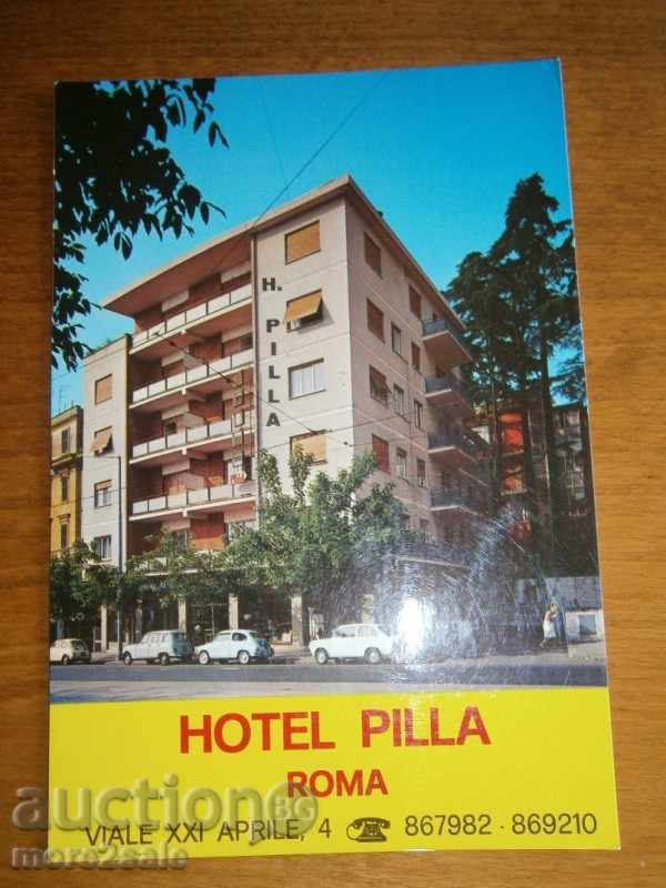 Pilla κάρτα HOTEL ROMA - Ρώμη - Ιταλία - 70s