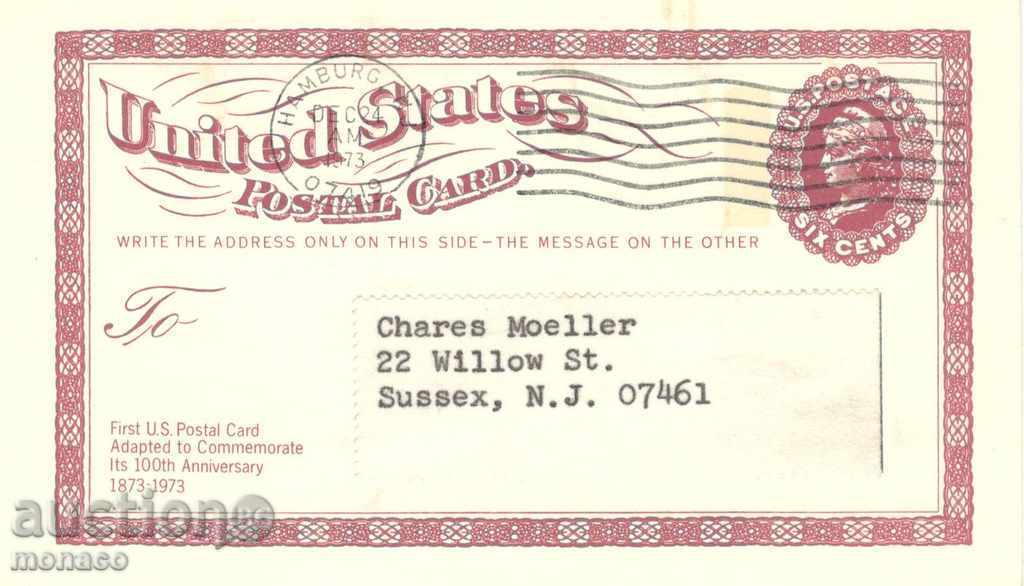 Антикварна пощенска карта - САЩ