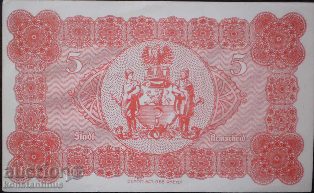 Germany 5 March 1918 UNC Rare with price € 6.14 | 12.01 BGN Germany 5 March 1918 UNC Rare with price € 6.14 | 12.01 BGN