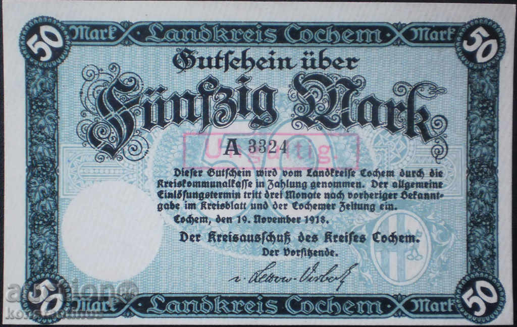 Germany 50 Mark 1918 UNC Rare