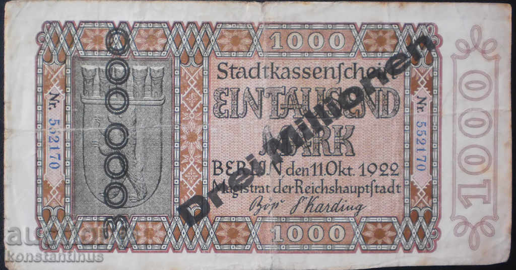 Γερμανία 3.000.000 Mark 1922 VF Rare