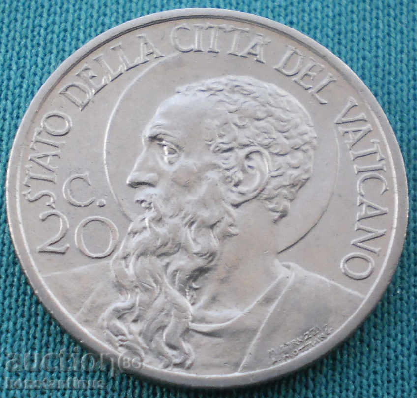 Βατικανό 20 Cent 1939 UNC Very Rare