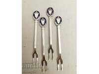 Caviar forks "Leningrad" silver plated