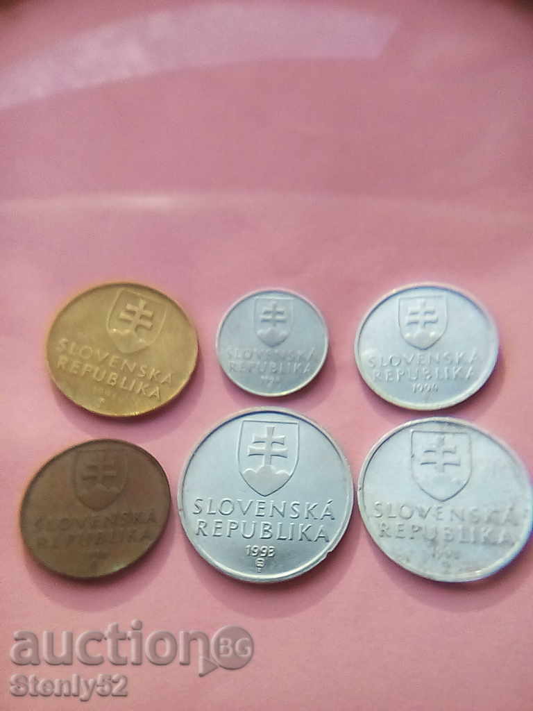 Лот монети Словенска република.