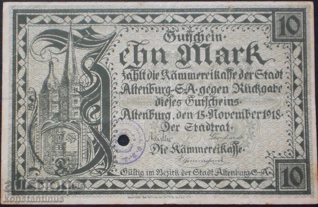 Германия  10   Марк 1918 UNC  Rare