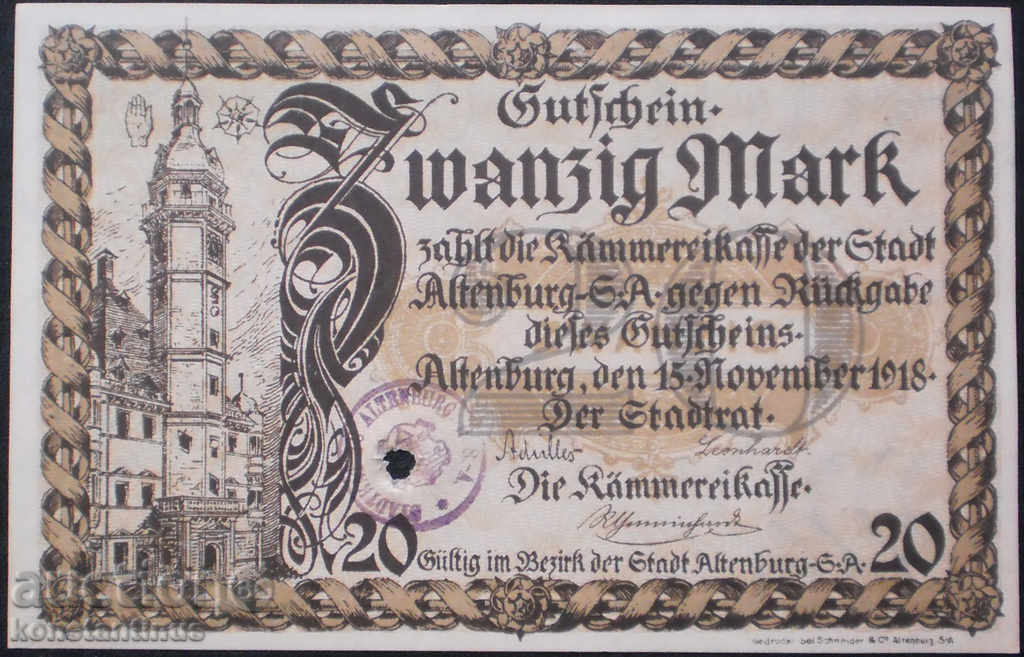 Germania 20 martie 1918 UNC Rare cu preț € 11.25 | 22.00 BGN