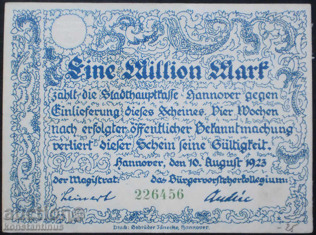 Germany 1,000,000 Mark 1923 Rare