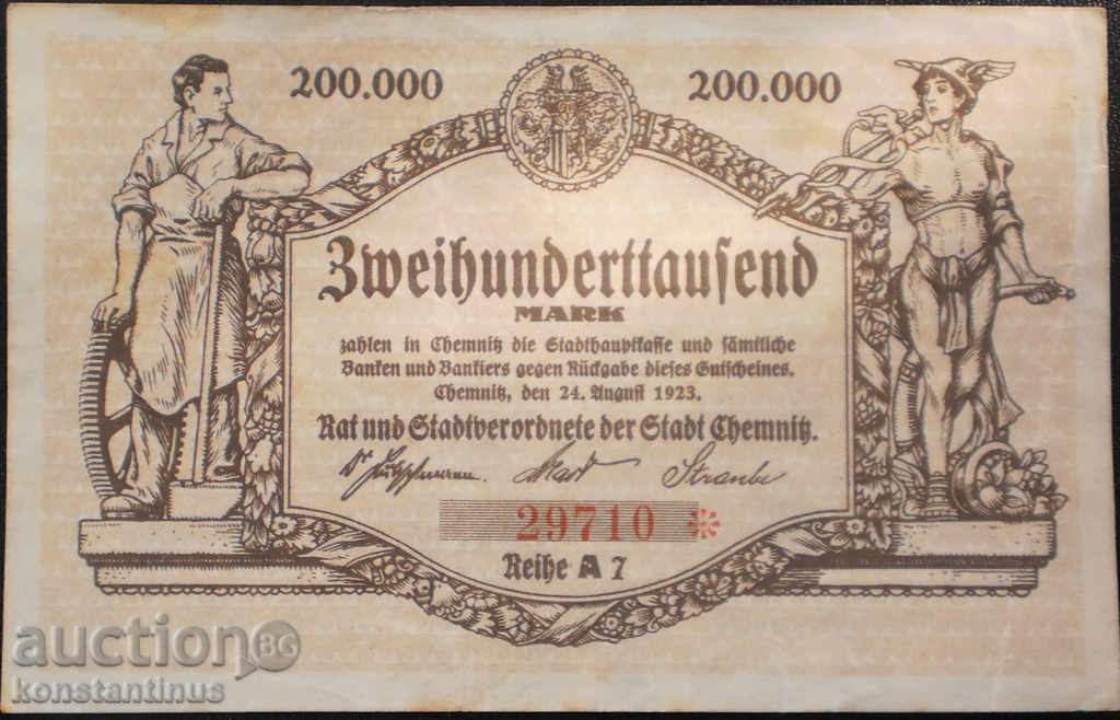 Germany 200,000 Mark 1923 Rare