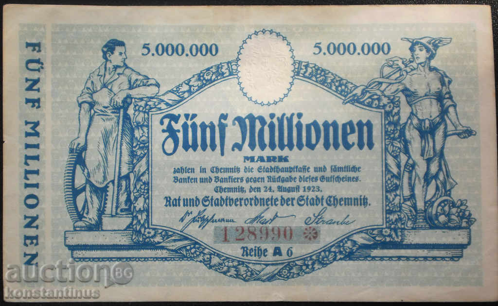 Германия  5 000 000   Марк 1923   Rare