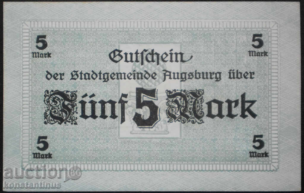 Germania 5 Mark 1918 UNC Rare Varietate cu preț € 8.18 | 16.00 BGN