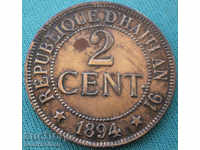 Haiti 2 Cent 1894 Rare