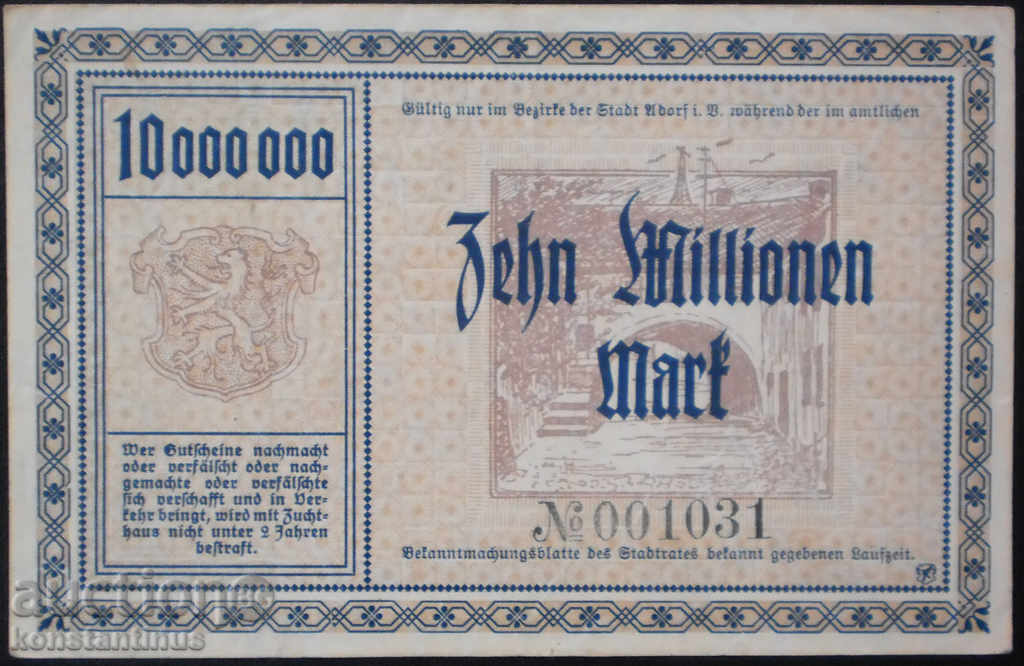 Germania 10.000.000 Mark 1923 UNC Rare cu preț € 9.20 | 17.99 BGN